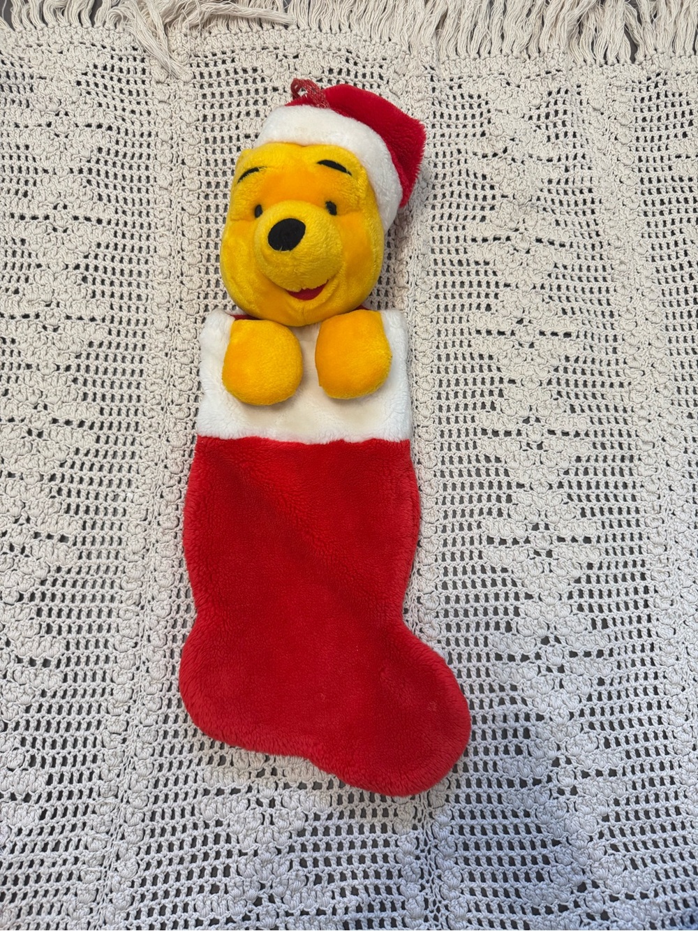 Vintage Winnie The Pooh Christmas stocking